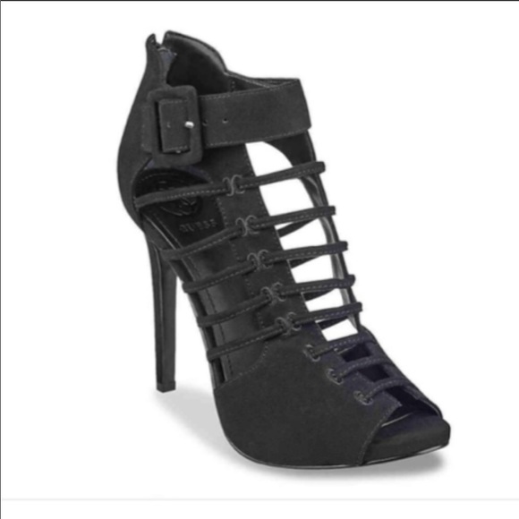 GUESS black adhirra caged heels. Size 7. NWT - Picture 3 of 6